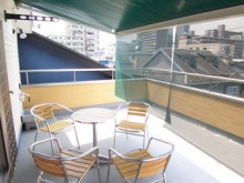 ルーフバルコニー でビアガーデン